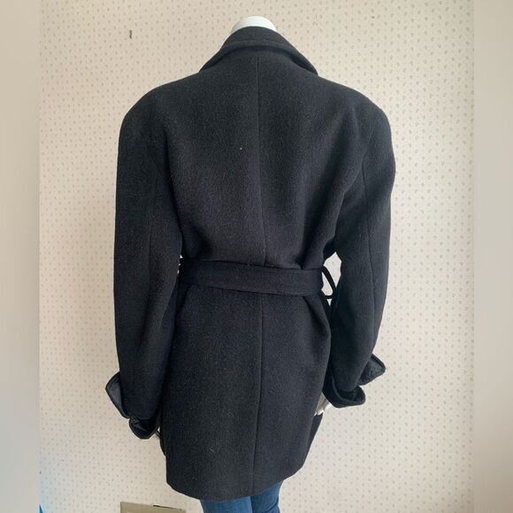 Jasper Conran Alpaca Wool Blend Lined Wrap Coat sz 10 PW 12 - Picture 4 of 11